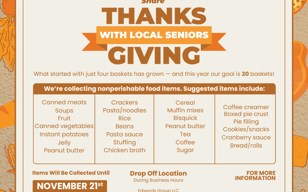 Spread Thanksgiving Cheer: Help Us Provide Baskets for Local Seniors